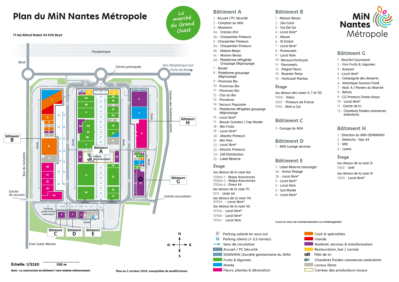 Plan du MiN de Nantes 2024